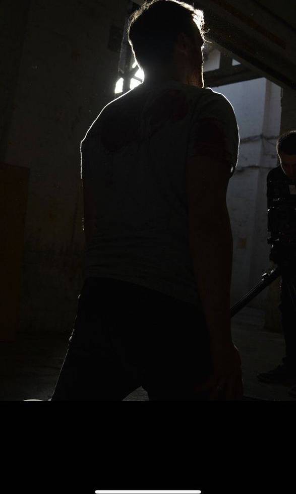 On set, backlit