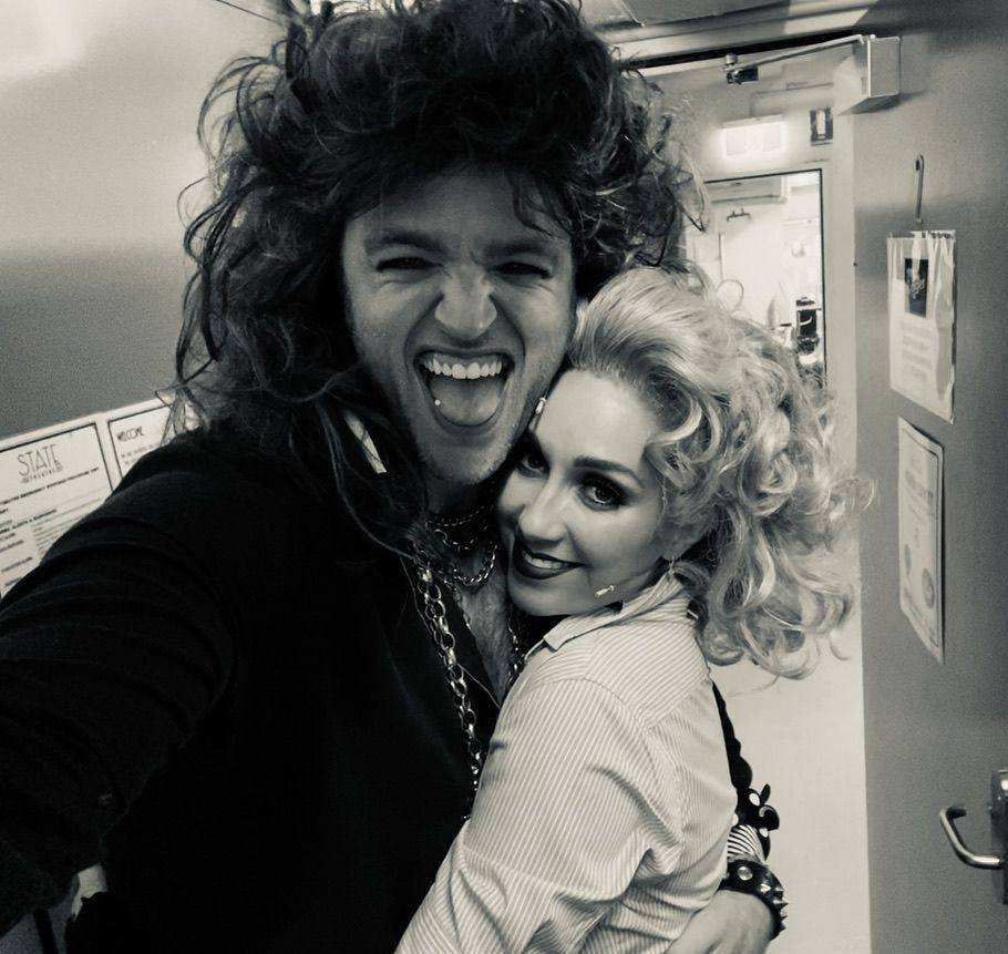Backstage with the company